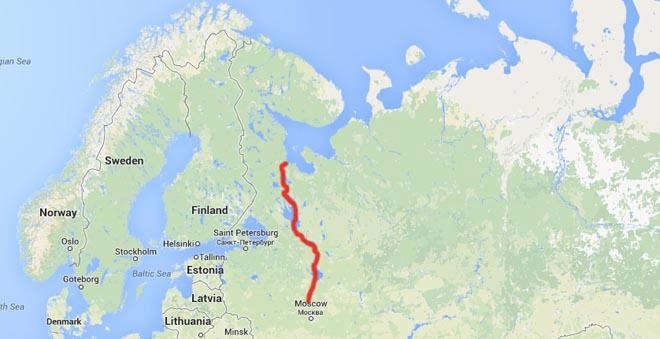 Moscow Sea to White Sea - the route © Ivan Dementievsky